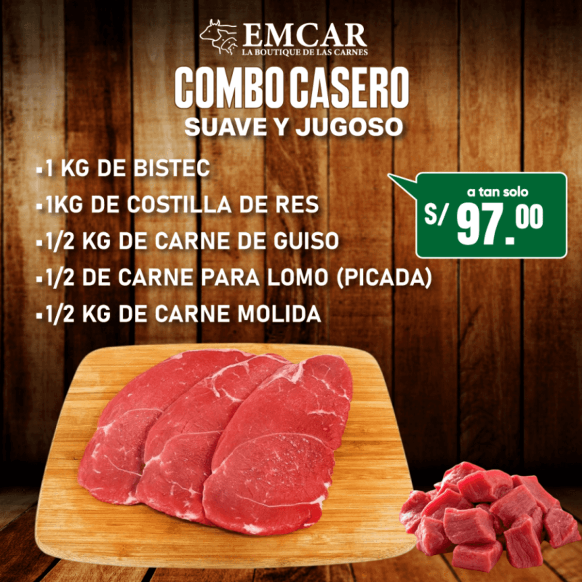 COMBO CASERO "SUAVE Y JUGOSO"