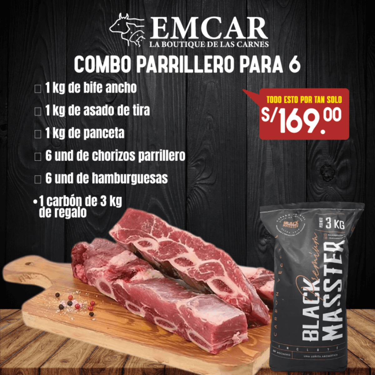 COMBO PARRILLERO PARA 6